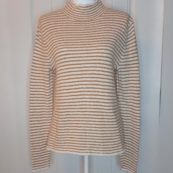 J. CREW FACTORY Striped Mockneck Pullover - Picture 1 of 1